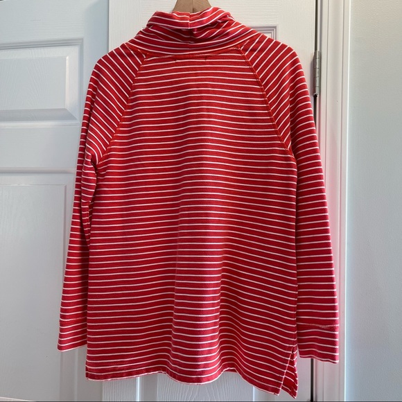 Tommy Hilfiger Striped Cowl Neck Tunic Red and White With Draw String & Pocket - Picture 6 of 7